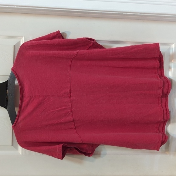 Cato Women's Sleeveless Tee Size 26/28 Melon Color Raw Hem Look - Picture 3 of 5